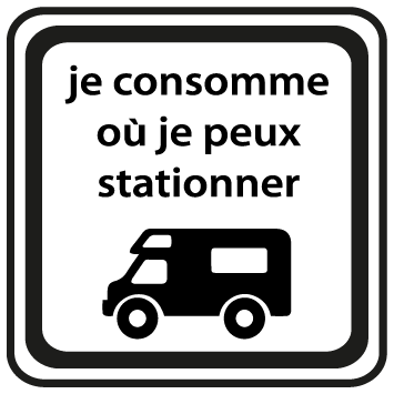 Sticker je consomme où je peux stationner model 12